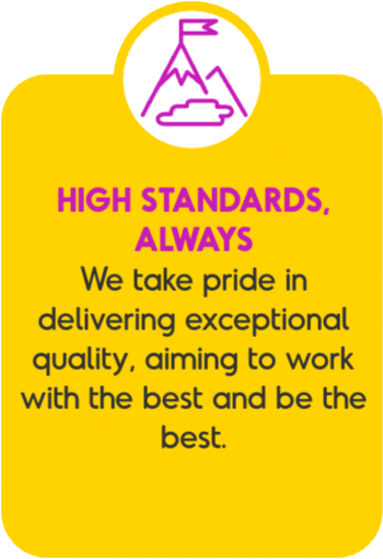 High standards, always.